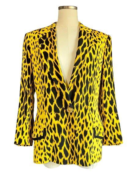 versace silk suit animal print 1991|Gianni Versace Animal Print .